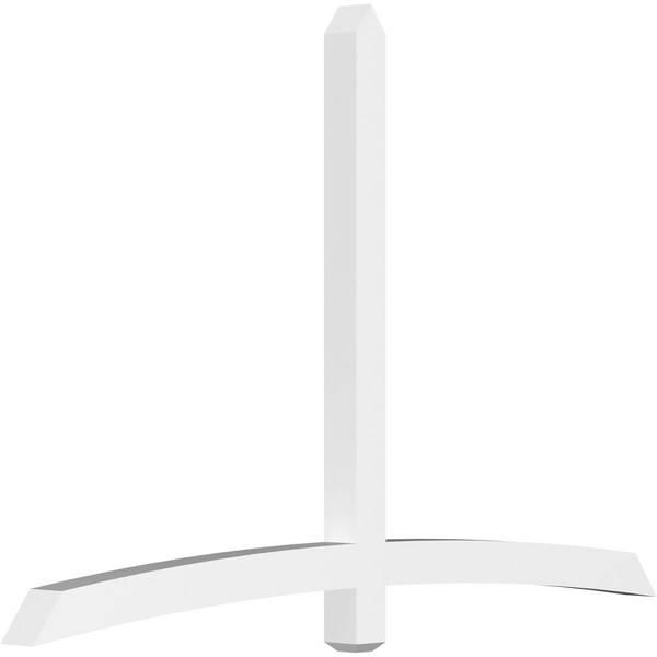 Ekena Millwork Bellingham Architectural Grade PVC Gable Bracket, 84"W x 56"H x 4"D x 4"F, 16/12 Pitch GBP084X56X0404BEL00 - main